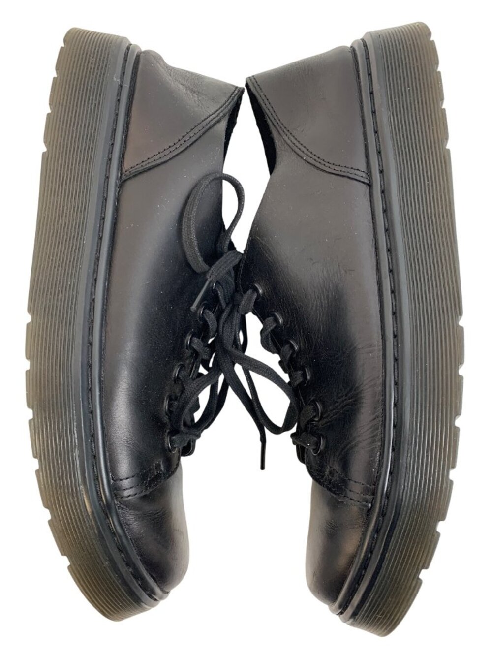 Dr. Martens Dante Mens 10 Lady 11 Sneaker Oxford Black Leather Shoes GUC Raw